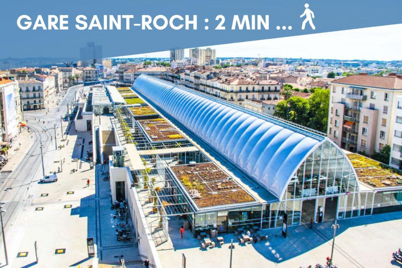 Nouveau - Jungle Montpeul - Clim - Wifi Fibre - Netflix - 5' Du Centre Et Gare - Parking - Loggia - 15' Des Plages Montpellier Ngoại thất bức ảnh
